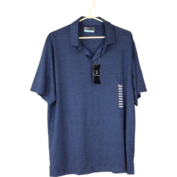 NWT PGA Tour Golf Shirt Men's Large Button Collar Mesh Fabric Short Sleeve CA340 - Picture 1 of 10